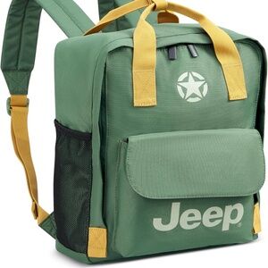 Jeep JS014D Laptop Travel Backpack Army Green 14” Small Youth Rugged Day Bag NWT